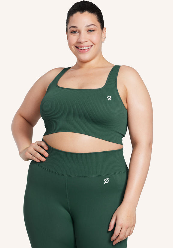 Cotton On Curve Plus Size Workout Crop Top-Bra 14-18, Dense Wave Baked Clay  #42