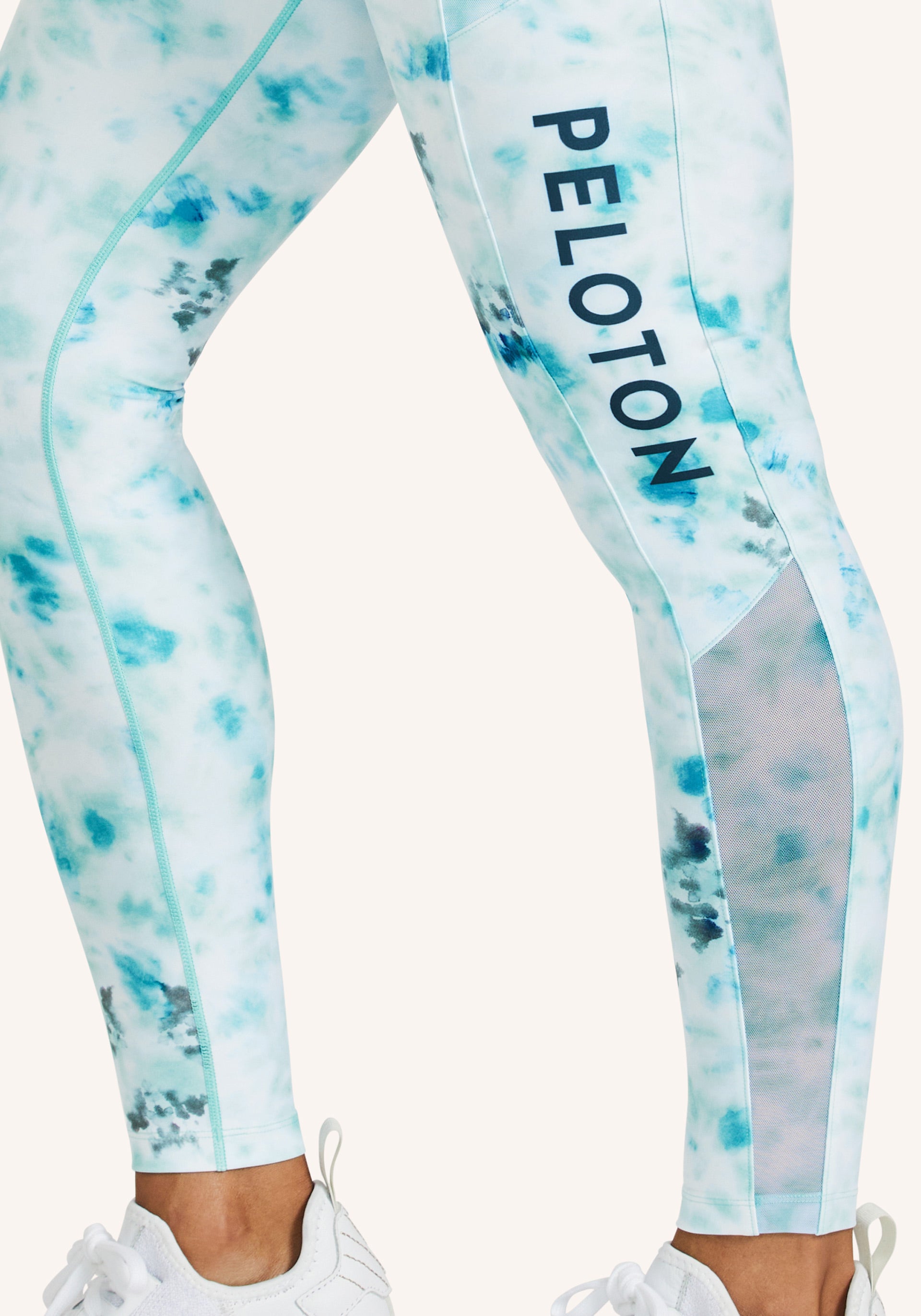 Wear It To Heart, Women's Peloton Blue Tie Dye Leggings